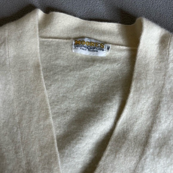 Vintage Moores  Button Up Cardigan Finest Cashmere Size 46 - Picture 14 of 16